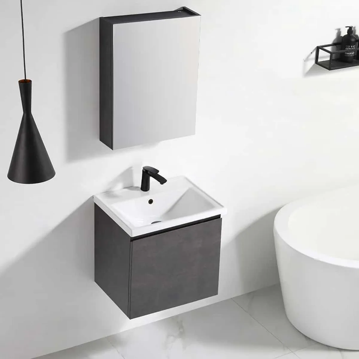 Nexus PVC Cabinet with Insert Basin 510mm (3 Colours) - view 2
